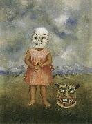 Frida Kahlo The girl masked with death oil painting artist
